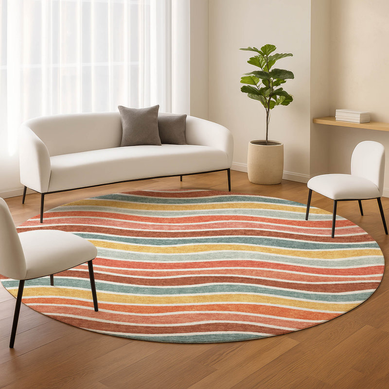 Tapis intérieur / extérieur ACN2333, Rond 8 pi