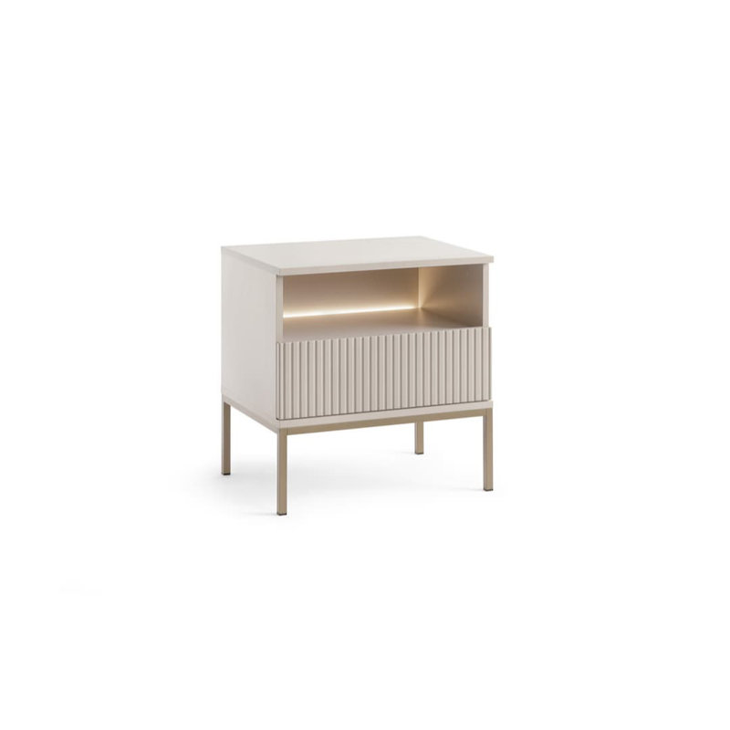 Aliannys 54cm W Manufactured Wood Bedside Table