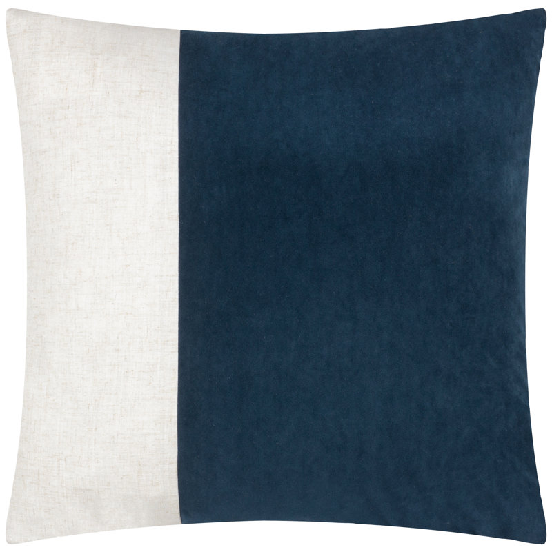 Alaistair Square Throw Pillow Cover, Navy