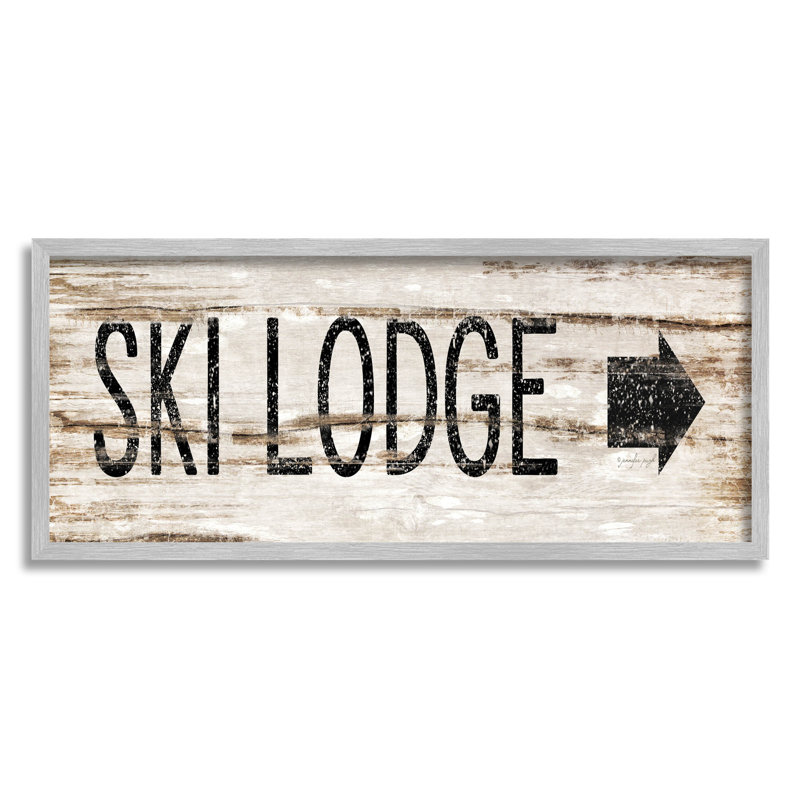 Art de giclée rustique sur panneau de ski par Jennifer Pugh, H 13 po x l 30 po x P 1,5 po, Estampe numérique Farmhouse