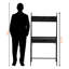 Bureau d'ordinateur à cadre gris avec tiroirs Karima-241638639