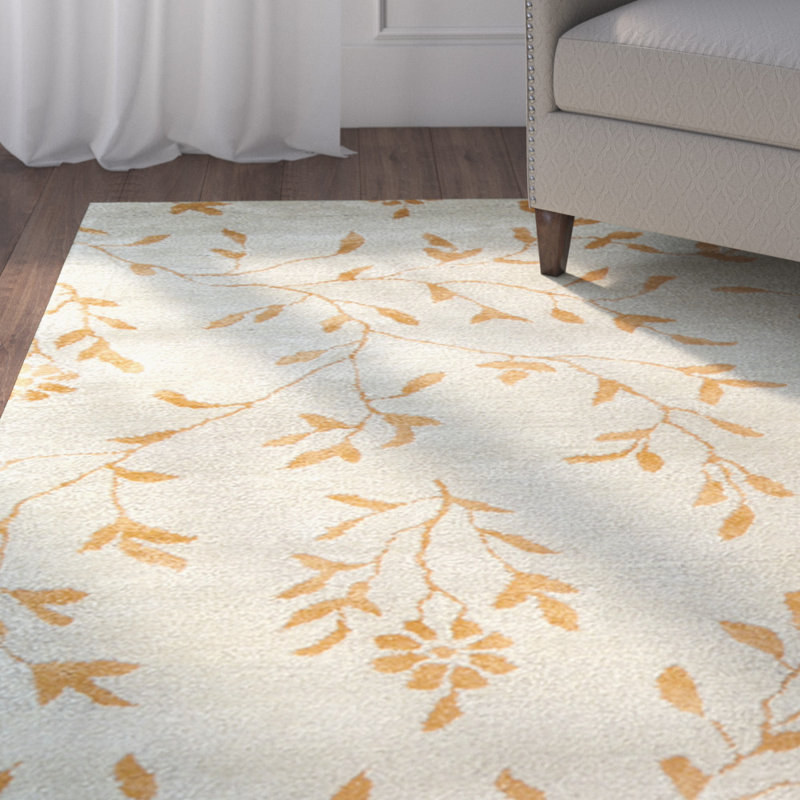 Avayah Soho Hand Tufted Wool And Viscose Floral Rug, Rectangle 7'6" x 9'6"