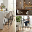 Tabouret de bar et de comptoir pivotant 26 po Yandier Sebastian (ensemble de 2)-243953192