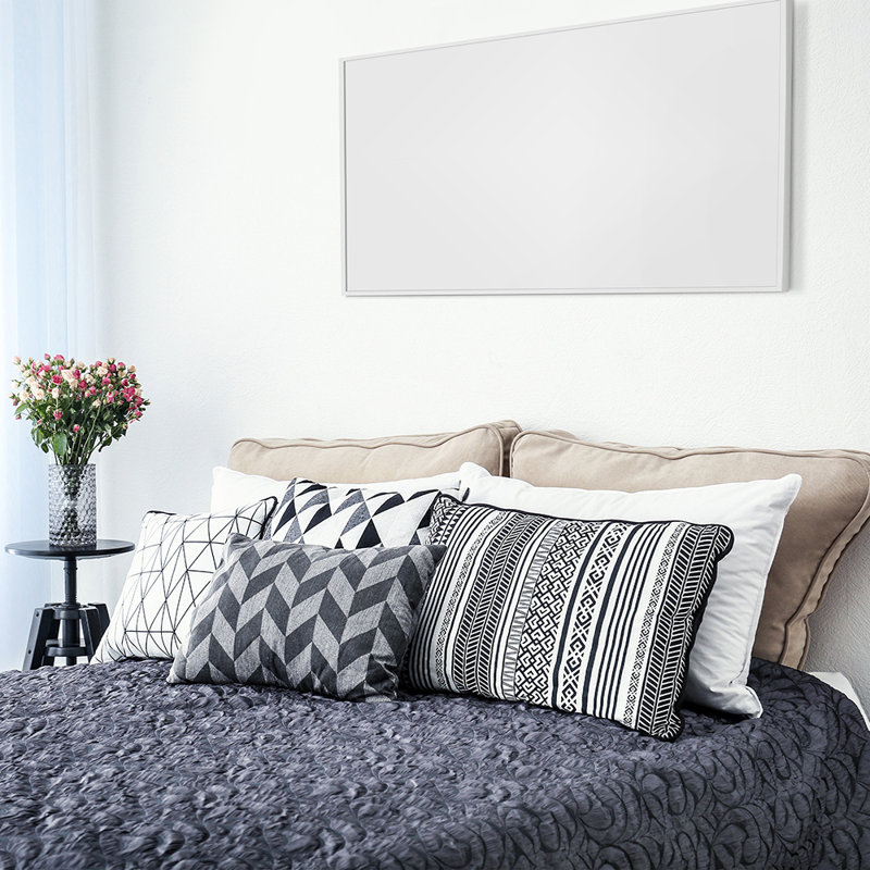 Classic Panel Electric Infrared Heater (180W-1200W Options), 23.8cm H x 39.6cm W x 0.9cm D, White