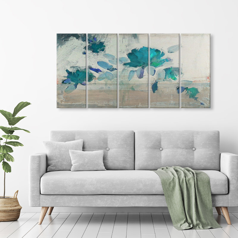 « painted pétales iv-b », ensemble de 5 reproductions sur toiles tendues