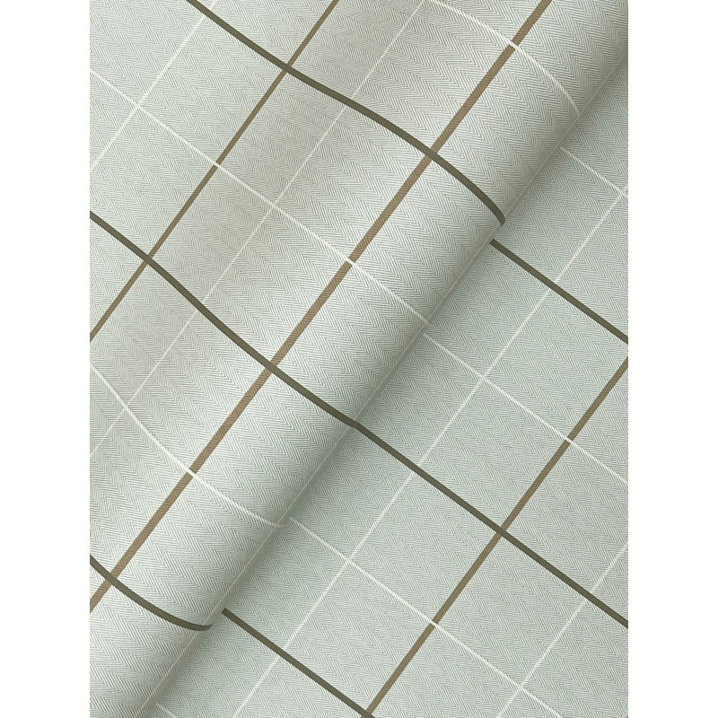 Papier peint écossais sauge Tattersall, Sauge