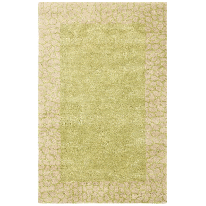 Candelo Hand Tufted Wool And Viscose Animal Print Rug, Rectangle 5' x 8'