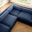 Canapé modulaire en chenille bleu - 6 sièges, rangement, chenille, structure cylindrique 6 - salon-120912691