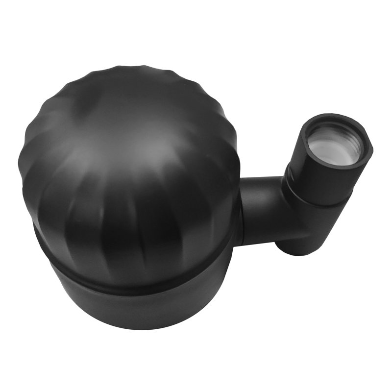 Accessoire de filtre de pomme de douche en ligne pour bras de douche, Noir mat