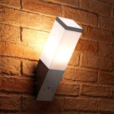 Gaeta Stainless Steel 85.34cm H Outdoor Flush Mount with Dusk to Dawn