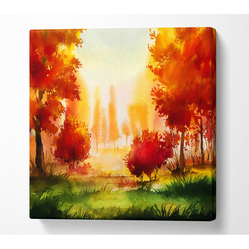 Autumn Abstract - Wrapped Canvas Print, 50.8cm H x 50.8cm W x 10cm D