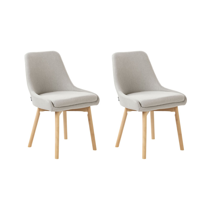 Set of 2 Dining Chairs MELFORT II Fabric , Grey