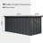 100-Gallon Waterproof Outdoor Storage Deck Box with Lockable Lid, Heavy-Duty Galvanized Steel Construction and Integrated Mobility Features for Patio Cushions, Garden Tools, and Pool Accessories.-130619786-130619787