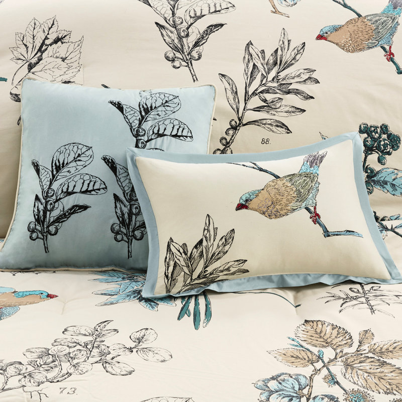 Édredon en sergé de coton 7 pièces pour très grand lit - Style enchanteur imprimé