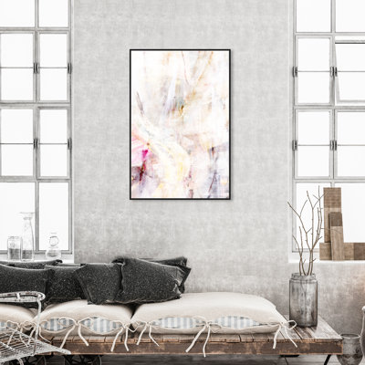 Abstrait des profondeurs du Nil, blanc moderne et contemporain - impression sur toile