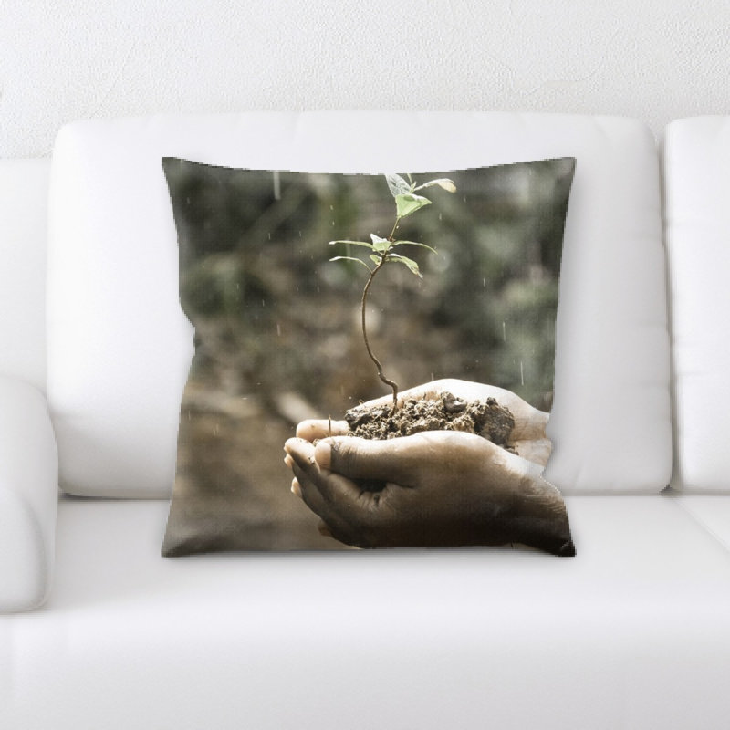 Coussin décoratif mains