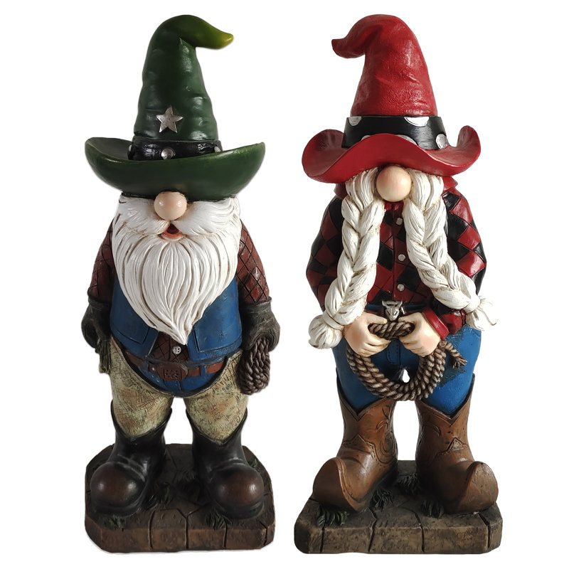 Hoss And Willie Gnome Garden Statue Set