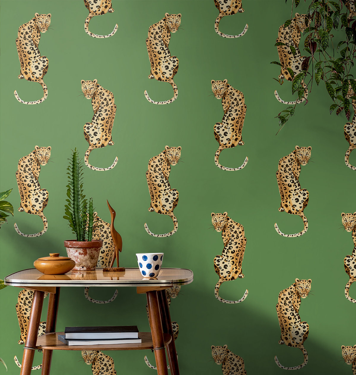 Daisy Bennett Tropical Leopard Peel & Stick Wallpaper - White