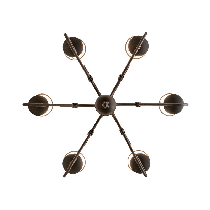 36" Wide Squire 6 Light Chandelier