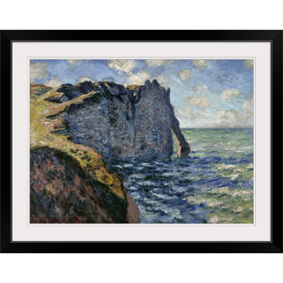 La falaise d'Aval, Etretat, 1885 par Claude Monet - reproduction imprimée