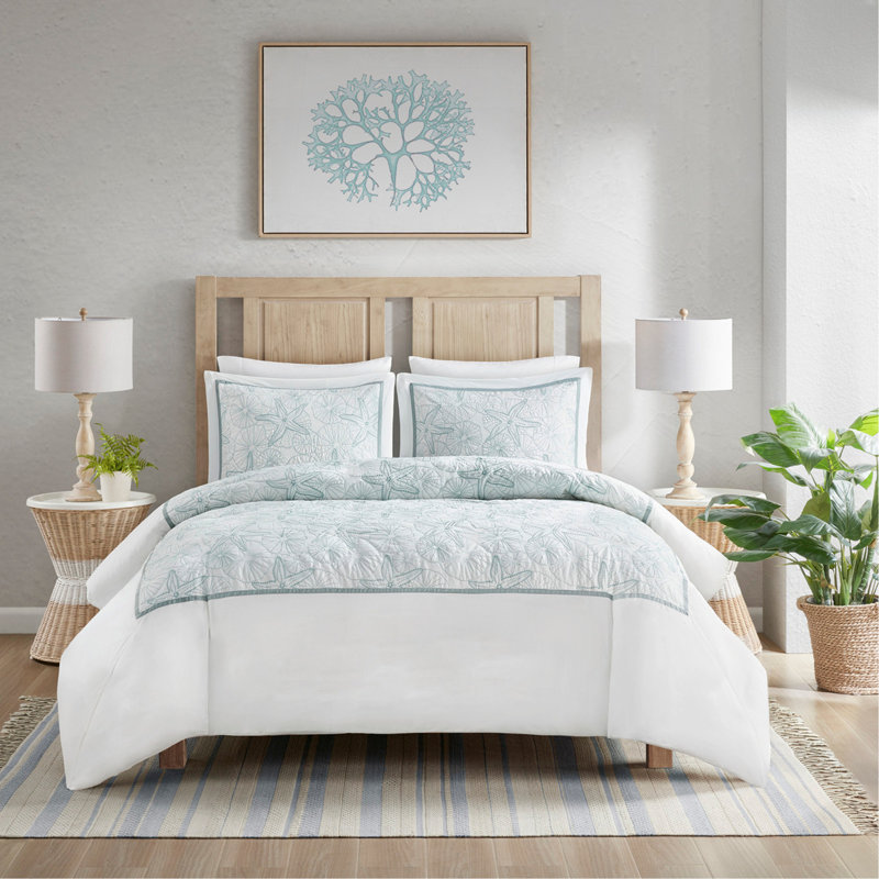 Duvet Cover Mini Set White Full/Queen