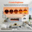 Wall Mounted & Recessed Electric Fireplace With 12 Flame Colours-297656279