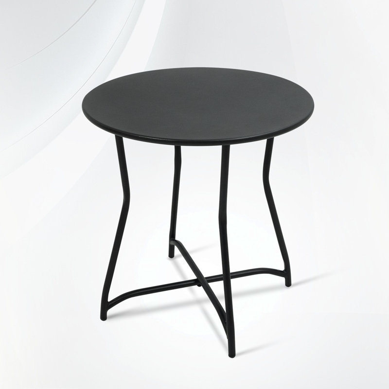 Table de bout d'extérieur circulaire L 19,7 po x l 19,7 po Daqwan