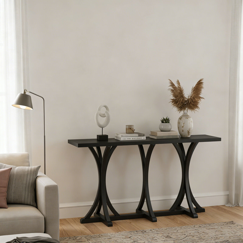 Console de style moderne pour le salon, le vestibule, le couloir et les espaces repas., Noir, noir, noir, noir