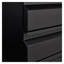 Classeur mobile noir avec serrure - 3 tiroirs de rangement en métal pour le bureau personnel