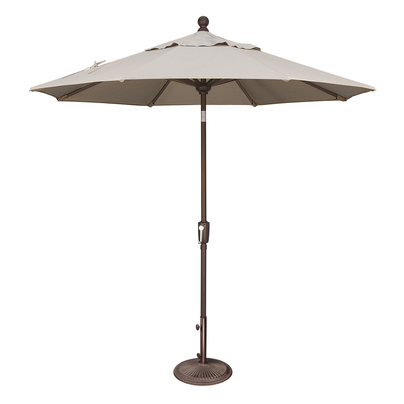 Launceston Market Umbrella, Bronze, Sunbrella / Flax, 96" H x 90" W x 90" D