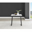 Industrial Design White & Grey Marble Effect Melamine Dining Table Set with 2 Faux Leather Chairs-87462789