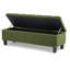 Banc repose-pieds avec rangement, revêtement Boucle, pieds en bois d'hévéa, capacité de poids de 300 lb pour le vestibule du salon
