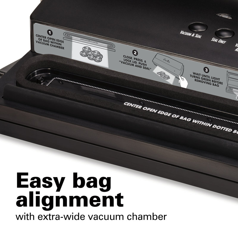 Hamilton Beach NutriFresh Black and Silver Vacuum Sealer