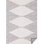 Tapis d'intérieur à rayures géométriques 5 pi x 8 pi (5 pi 3 po x 7 pi 7 po) gris / gris, style Mid-Century moderne-645112129