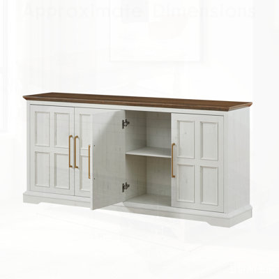 Large Farmhouse Sideboard Buffet Cabinet with Ample Storage, Perfect for Rustic Kitchen and Dining Room Decor