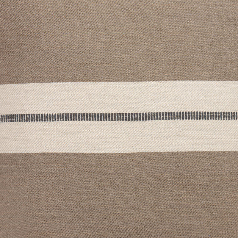 Housse de coussin réversible en coton Heng, 20 po x 20 po, Taupe / Gris, polyester