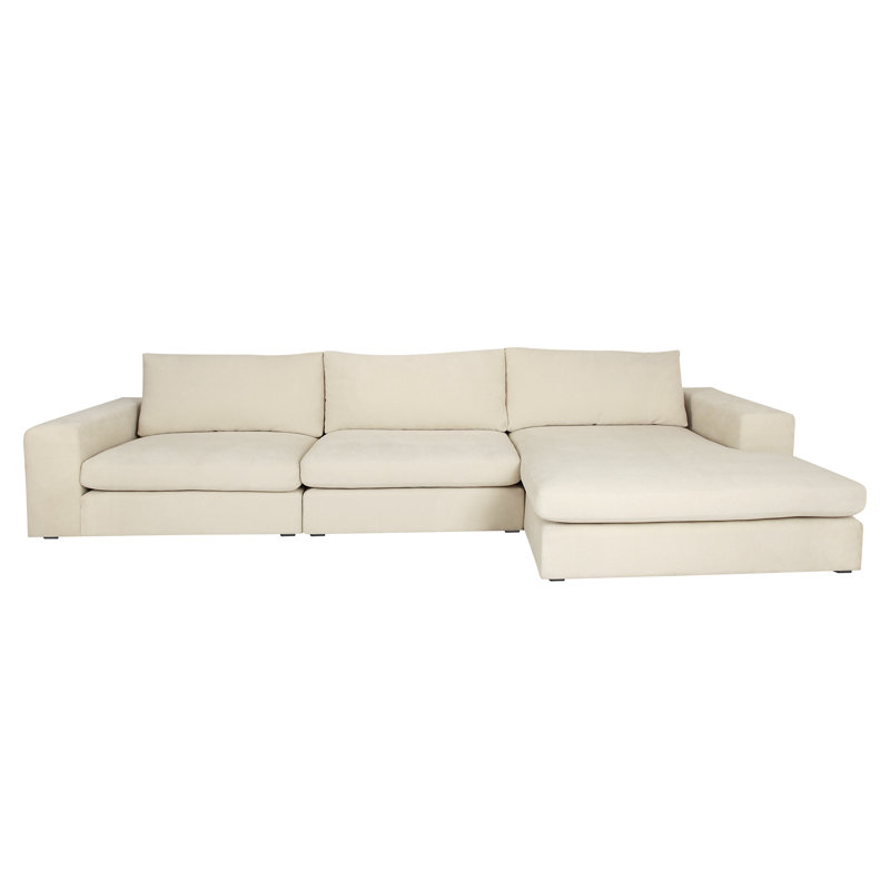 Canapé modulaire 3 pièces Ojai, Accoudoir à gauche (vu de face), Beige Chenille