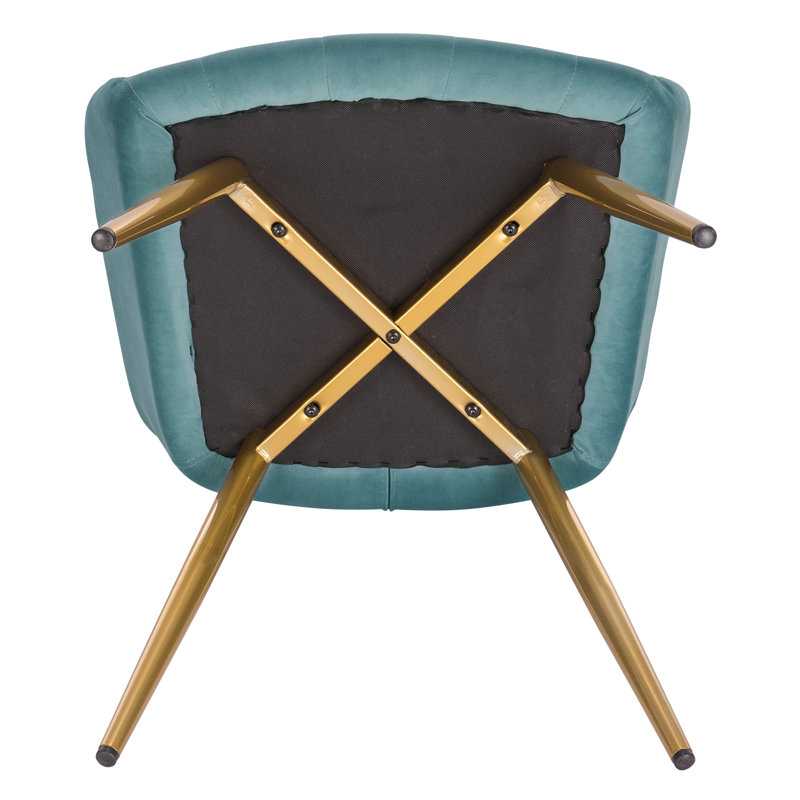 Palumbo Upholstered Dining Chair, Mint, Gold