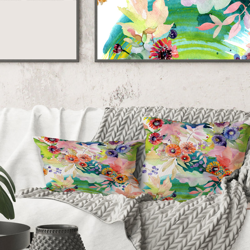 Floral Throw Pillow