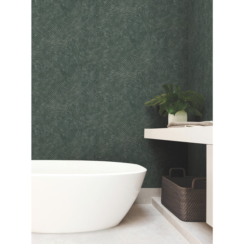 27' L x 27" W Wallpaper Roll, Forest