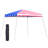 Outsunny Slant Leg Pop Up Canopy Tent With American Flag Roof And Carry Bag, Beach Canopy Instant Sun Shelter, Height Adjustable, (10'X10' Base / 8'X8' Top)