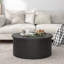 Table basse à plateau relevable avec rangement, tables basses rondes cannelées-131676468