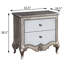 Table de chevet 2 tiroirs champagne antique