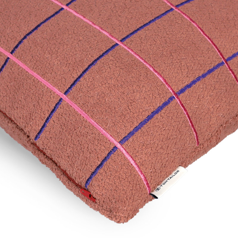 Square Cushion Cover, Antique Pink/Pink