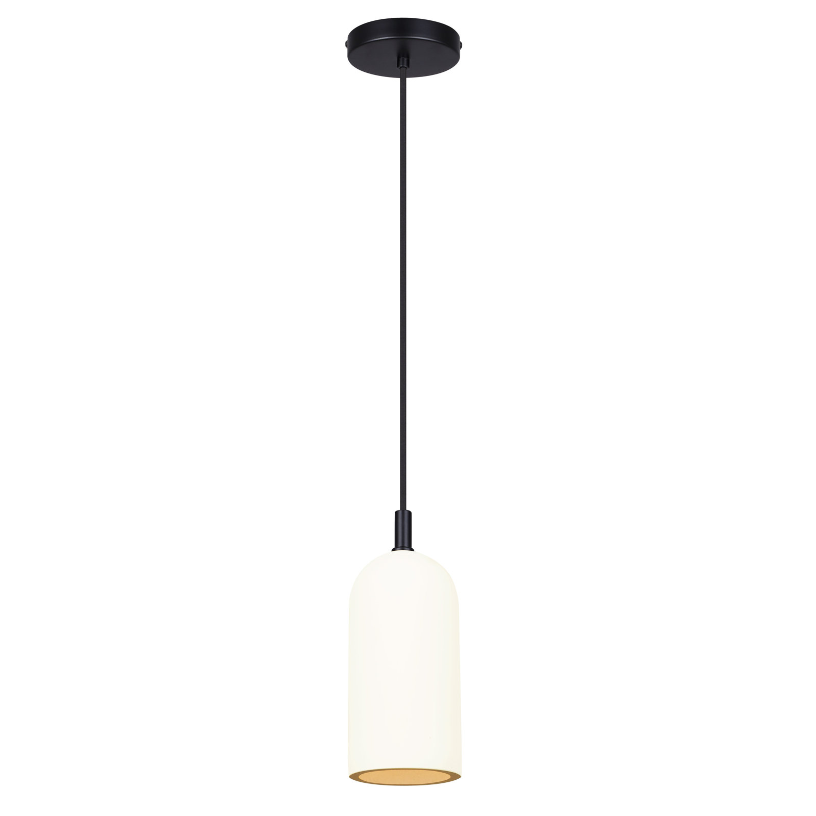 Kaylauni Single Light Concrete Pendant, Black/White