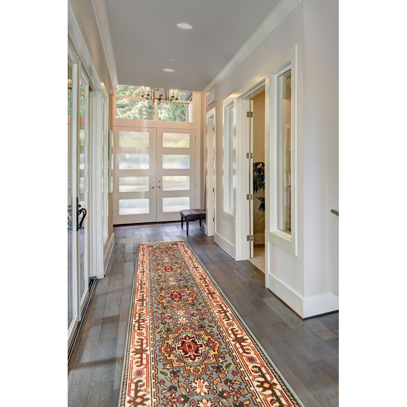 Tapis bleu clair Serapi Heritage 2 pi 7 po x 13 pi 7 po