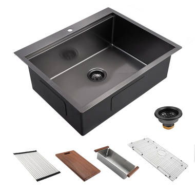 Alwen 30 X 21 Inch Brushed Stainless Steel Single Bowl Undermount