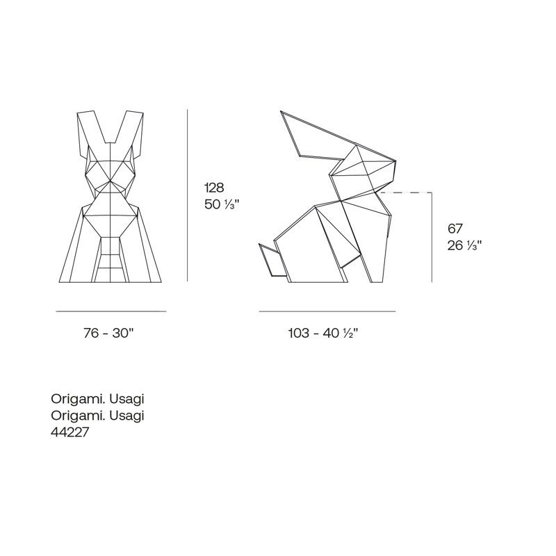 Origami - Usagi Statue, Ecru