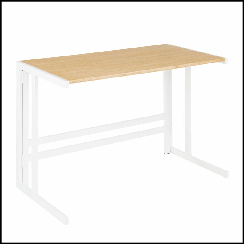 Bureau romain avec structure en métal durable et plateau en bambou naturel pour les espaces de travail modernes