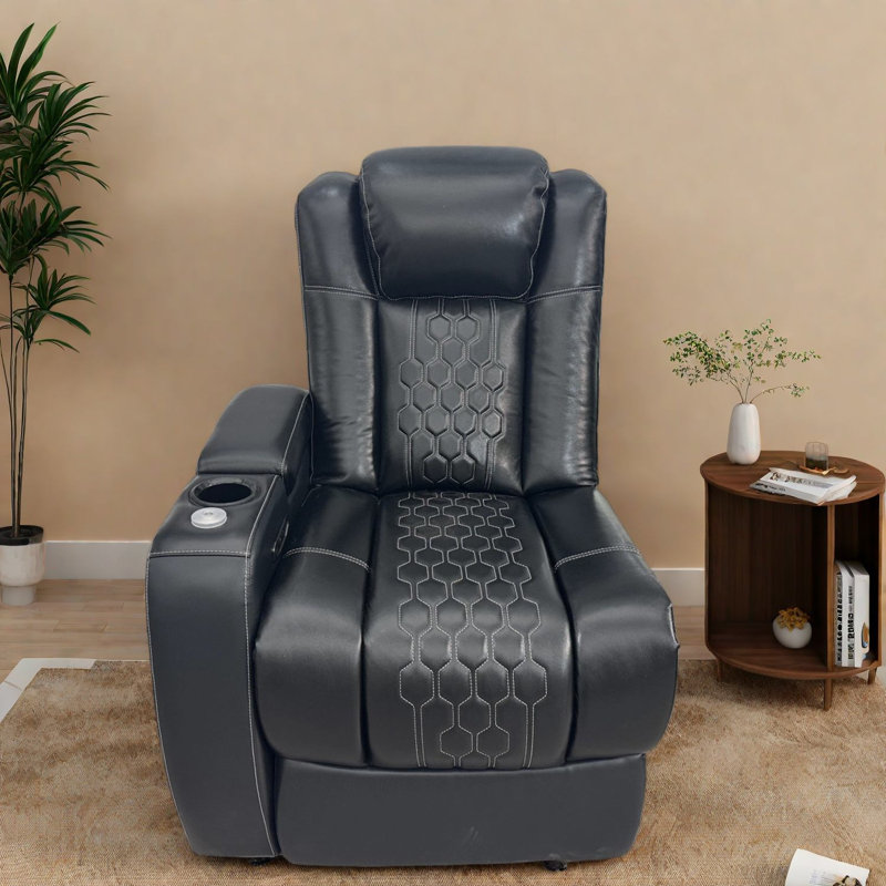 Canapé ergonomique en cuir véritable, inclinable moderne réglable pour la maison